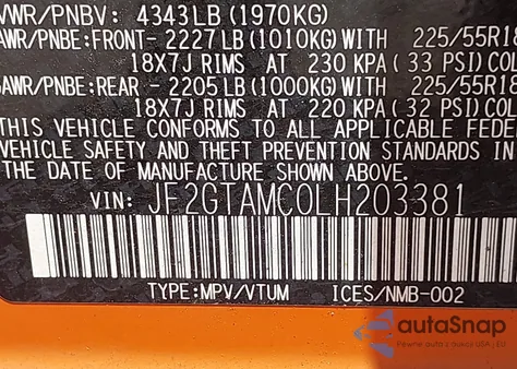 2020 Subaru Crosstrek Limited из США, поврежденный, VIN JF2GTAMC0LH203381